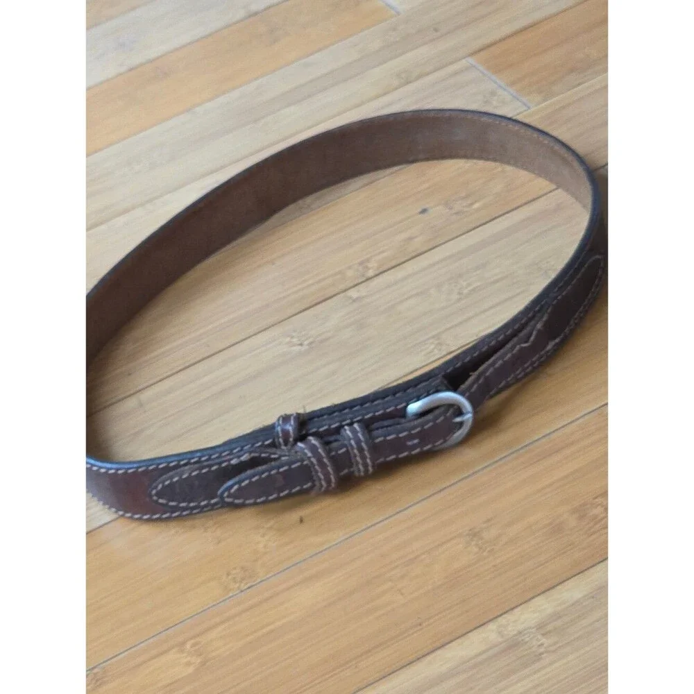 Duluth Trading Company Men's Ranger Leather Western Work Belt‎ Sz 38 Brown 90013